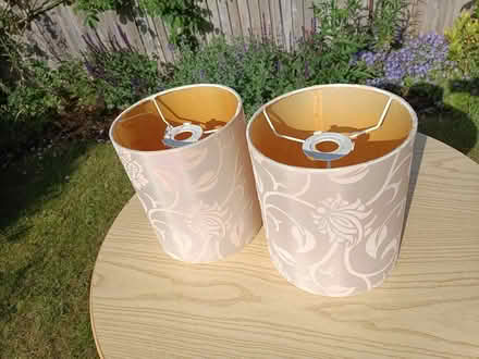 Photo of free Two Gold Fabric Lampshades (Haywards Heath - Near Station) #2