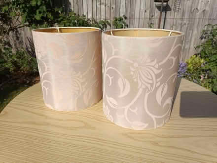 Photo of free Two Gold Fabric Lampshades (Haywards Heath - Near Station) #1