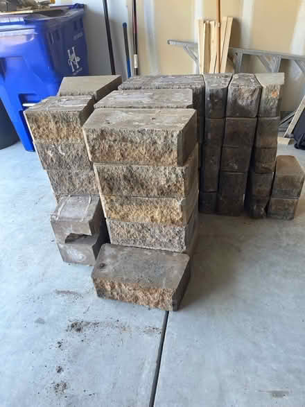 Photo of free patio wall/bench (Huntersville) #1