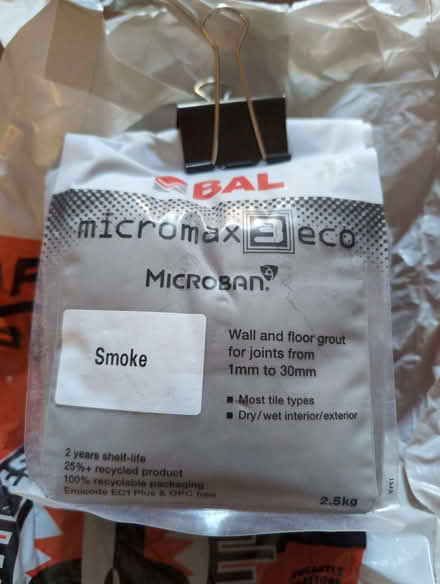 Photo of free Wall and floor grout - smoke (South Tonbridge TN9) #1
