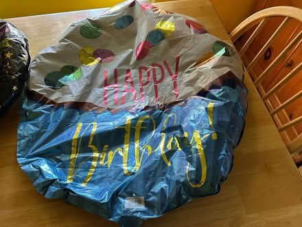 Photo of free 3 deflated birthday balloons (Oakland) #2