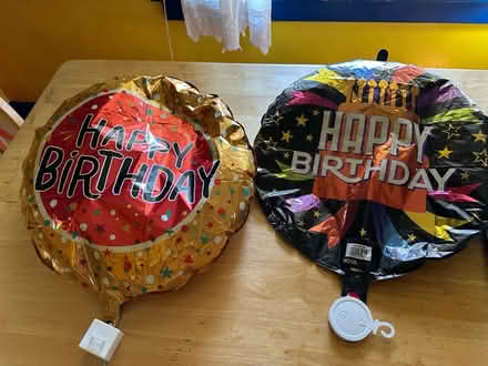 Photo of free 3 deflated birthday balloons (Oakland) #3