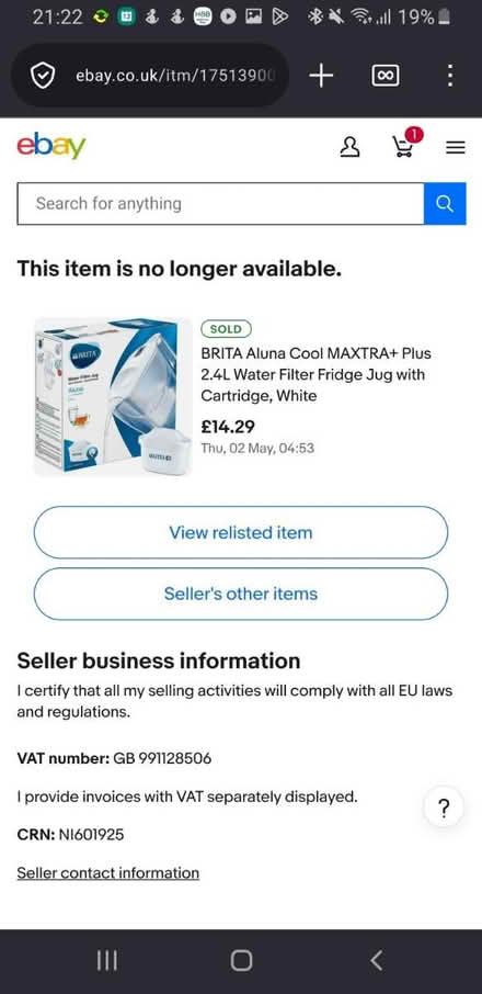 Photo of free BRITA 2.4L Water Filter Fridge Jug (Barkingside IG6) #3