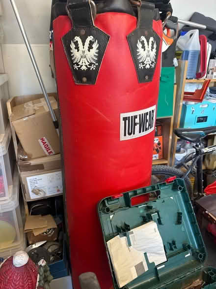 Photo of free Boxing bag tuf wear with gloves (Loughton MK5) #1
