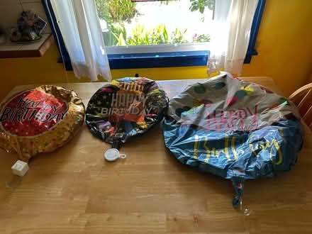 Photo of free 3 deflated birthday balloons (Oakland) #1