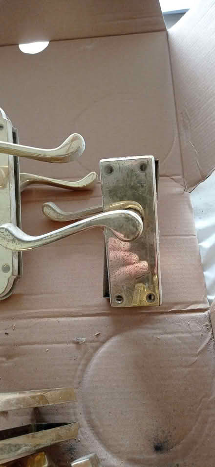 Photo of free Brass door handles (Holmfirth) (Holmfirth HD9) #2