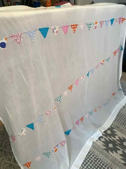 Photo of free Gauzy bunting pattern curtains (Horsham RH13) #3