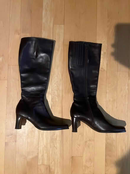 Photo of free Brown leather boots size 9 (Crystal Beach) #1
