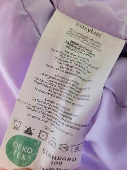 Photo of free Lavender queen/full comforter (North Oakland) #1