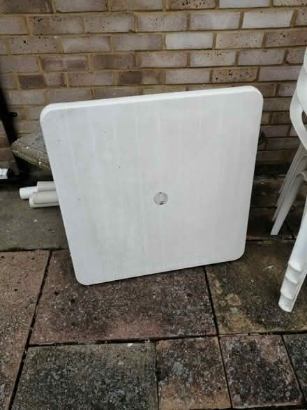 Photo of free 4x Plastic Garden Chairs & Table (Wickham Bishops CM8) #2