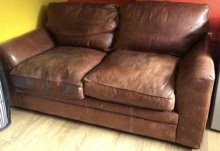 Photo of free Leather 2 seater sofa (Kemptown.) #4