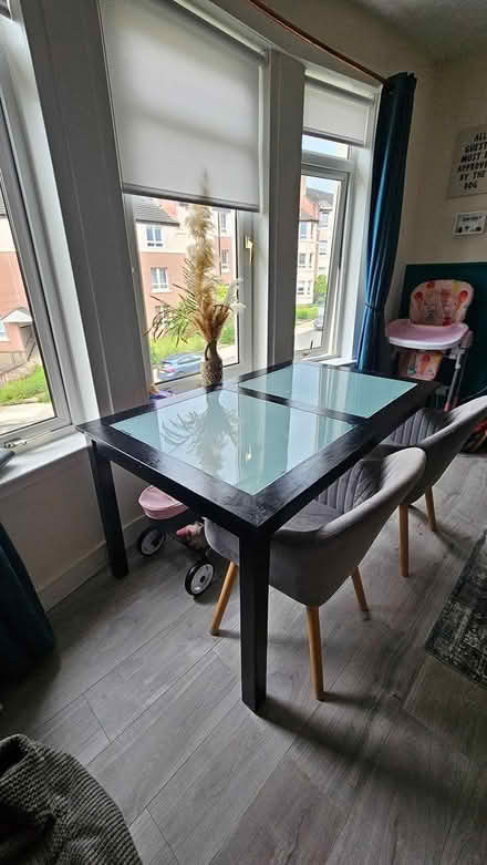 Photo of free Wooden/glass table (not chairs) (Scotstounhill G14) #2