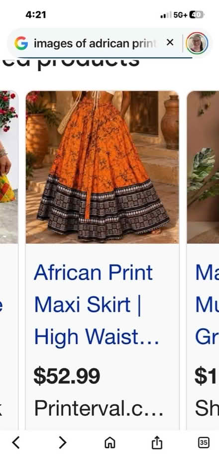 Photo of African print maxi skirt (North Brunswick) #1