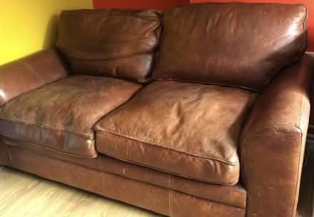 Photo of free Leather 2 seater sofa (Kemptown.) #1