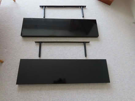 Photo of free Shelves, two, black gloss, floating type (Greaves LA1) #1