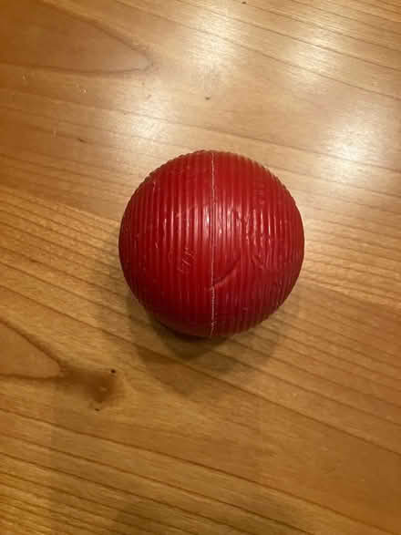 Photo of free Lonely bocce lawn bowling ball (Crystal Beach) #1