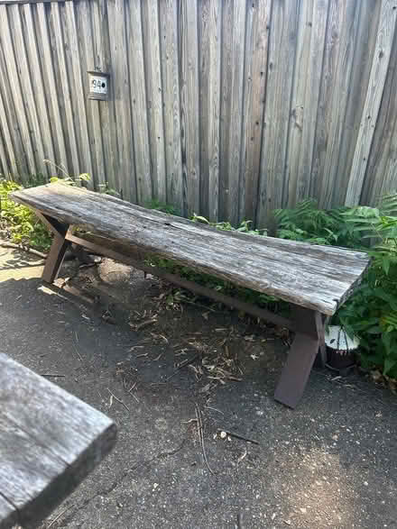 Photo of free Outdoor reclaimed wooden bench (Petworth) #1