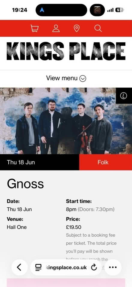 Photo of free Folk Music Gig Tickets x 2 (Southfields SW18) #1