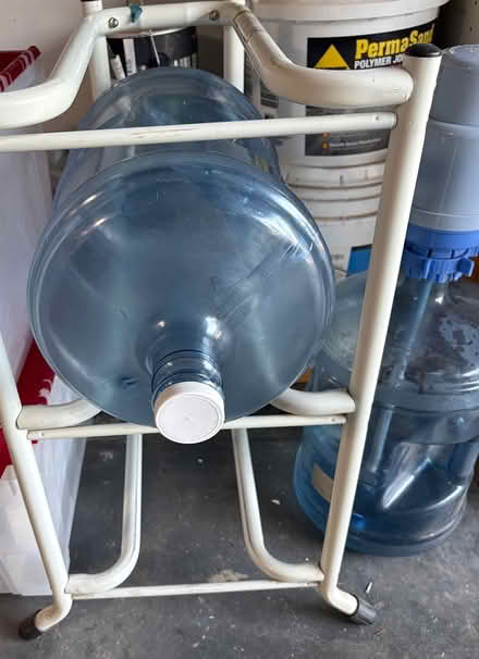 Photo of free 5 gal water jugs w holder & pump (Downtown Sunnyvale) #1