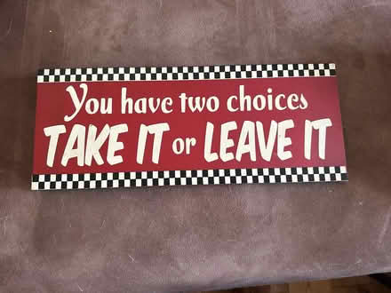 Photo of free Kitchen Sign/Plaque (Artane) #1