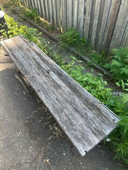Photo of free Outdoor reclaimed wooden bench (Petworth) #2