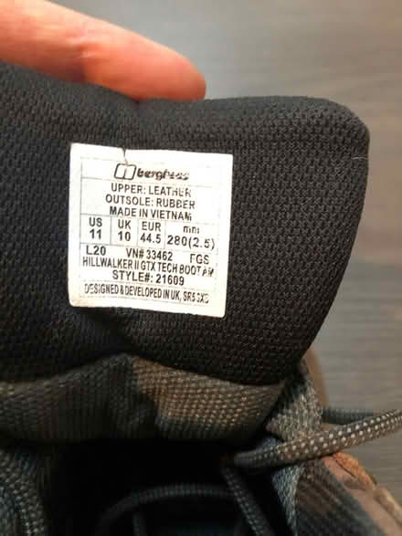 Photo of free Walking boots size 10 (Elton BL8) #3