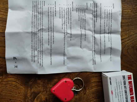 Photo of free personal safety alarm, heart shape (Henleaze Ward BS9) #3