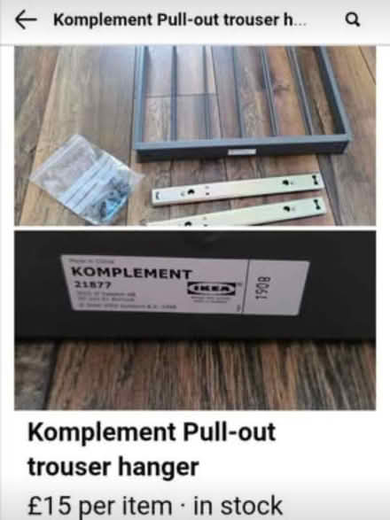 Photo of free Komplement Metal Trouser Hanger (WA5) #1