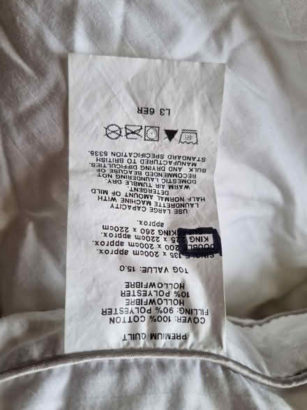Photo of free King duvet & cover (Bangor LL57) #1