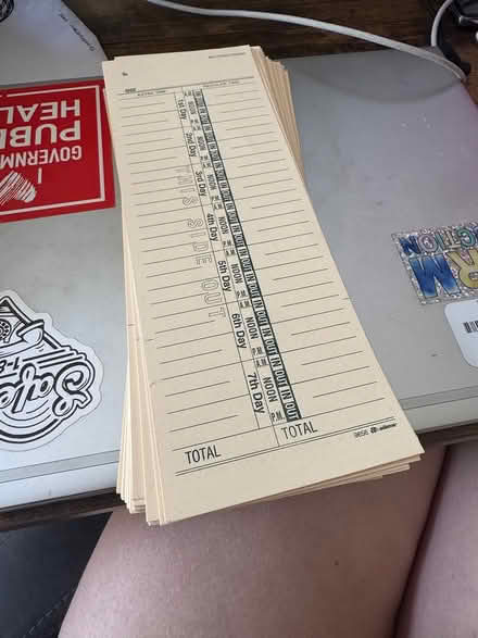 Photo of free Time cards (Belmont, MA) #1