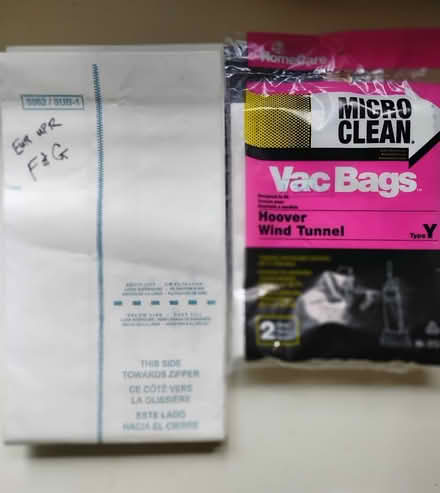 Photo of free Vacuum Cleaner Bags: "Y" & "F/G" (Wallingford (Good Shepherd)) #1