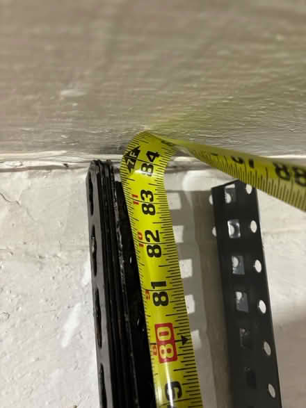 Photo of free Black metal shelves (West Orange) #1