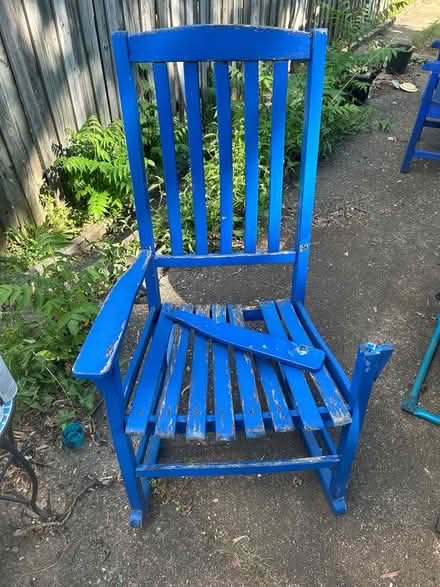 Photo of free Blue outdoor rocking chair (Petworth) #1