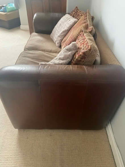 Photo of free Sofa, 2 Chairs, Footstool in BD9 (Wilsden BD15) #2