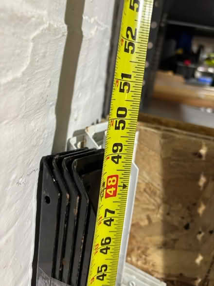 Photo of free Black metal shelves (West Orange) #3