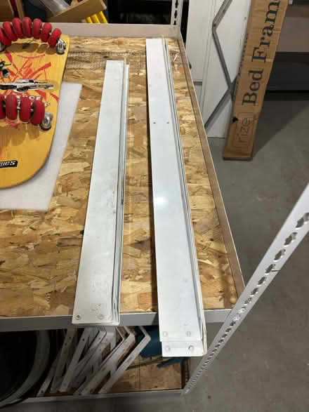 Photo of free White metal shelving (West Orange) #1
