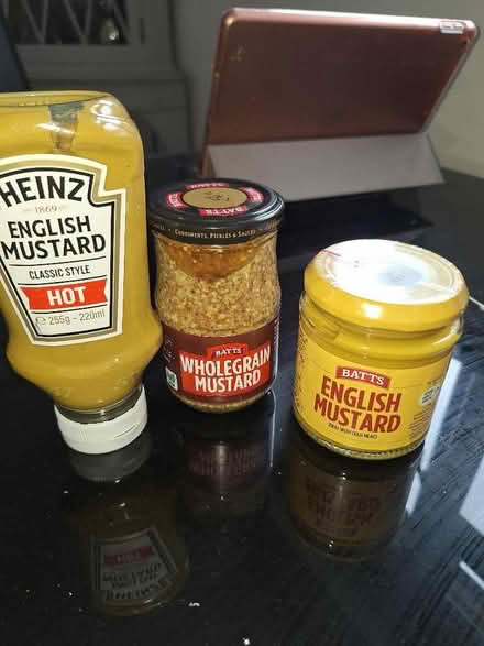 Photo of free 3 unopened mustard. (Malvern Link WR14) #1