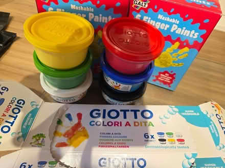 Photo of free 3 sets/boxes of finger paints (Baldock, Clothall Common SG7) #1