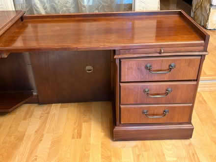 Photo of free Walnut L-shaped desk (Saratoga - Hwy 9) #3