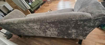 Photo of free 4 seater silver crushed velvet sofa (South Palmers Green N13) #2
