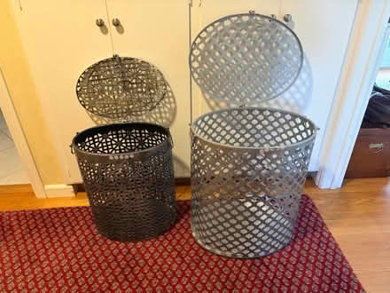 Photo of free Metal laundry baskets with lids (Los Altos) #1