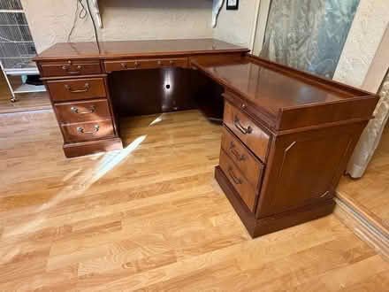 Photo of free Walnut L-shaped desk (Saratoga - Hwy 9) #1