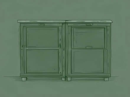 Photo of free Dark Green Stained Wood Cupboard Doors and Drawers (North Oxford) #1