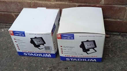 Photo of free 2x 500W halogen flood lights, new (Central Letchworth) #1