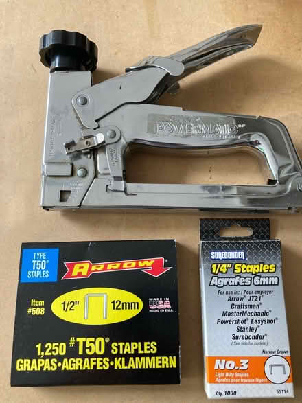 Photo of free Staple gun and staples (Bedford MA near town center) #1