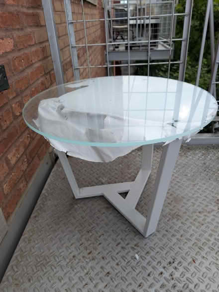 Photo of free Glass top side table (Wicker Park) #1