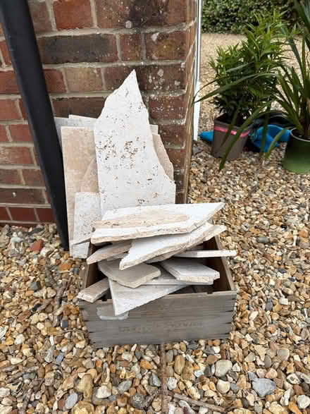 Photo of free Travertine tiles- cream rustic (Itchenor PO20) #1