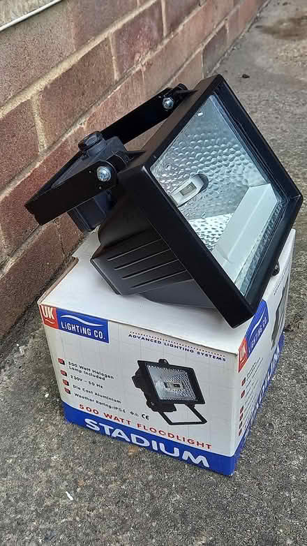 Photo of free 2x 500W halogen flood lights, new (Central Letchworth) #2