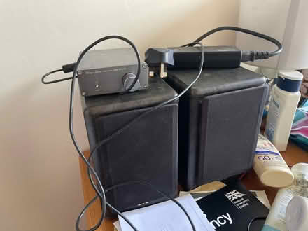Photo of free 2 x JVC speakers & micro amp (Hassocks) #1
