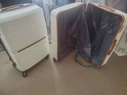 Photo of free Cream large shell suitcase X2 (Gorgie EH11) #2